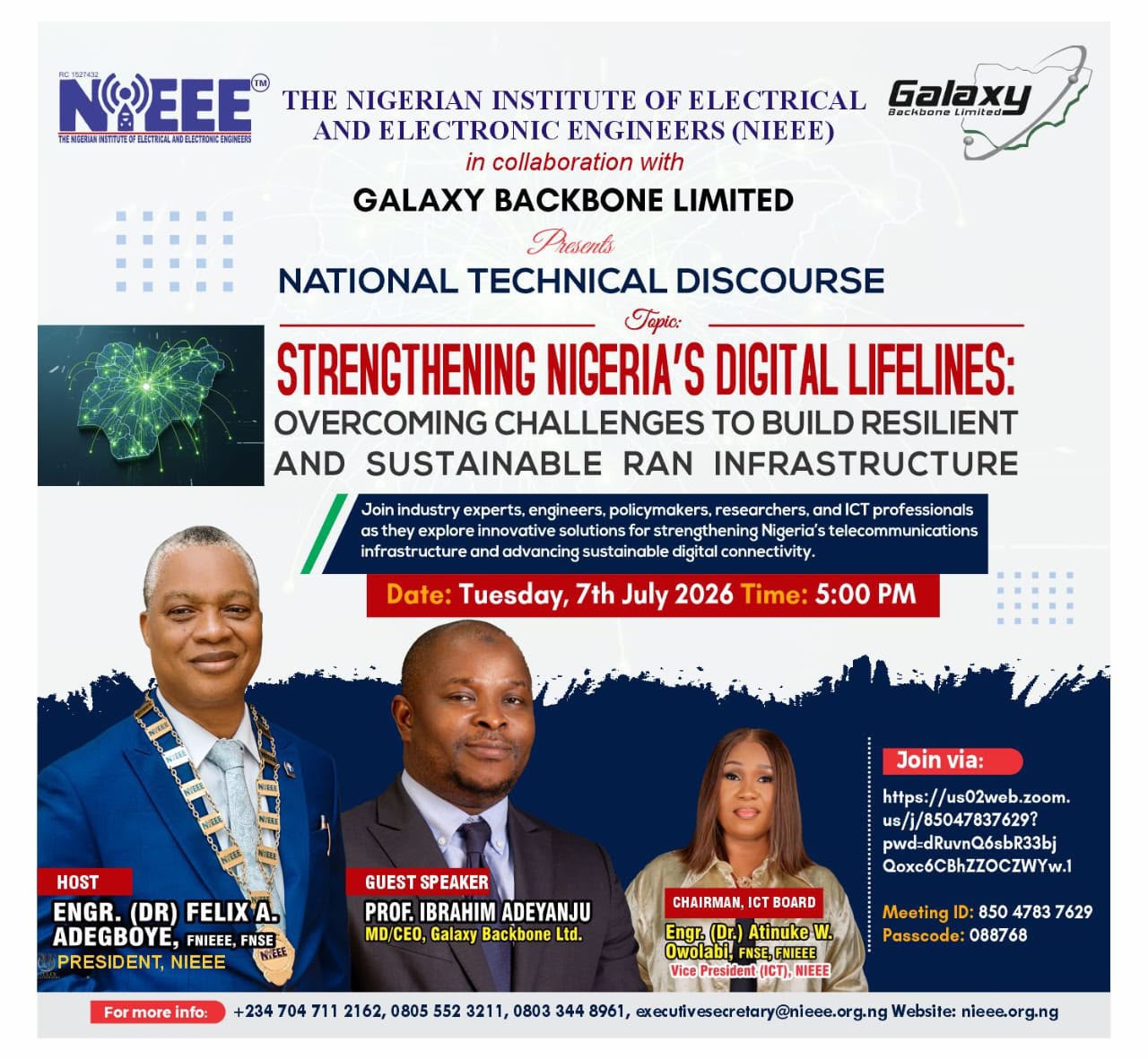NATIONAL TECHNICAL DISCOURSE  TOPIC: STRENGTHENING NIGERIA’S DIGITAL LIFELINES: OVERCOMING CHALLENGES TO BUILD RESILIENT AND SUSTAINABLE RAN INFRASTRUCTURE