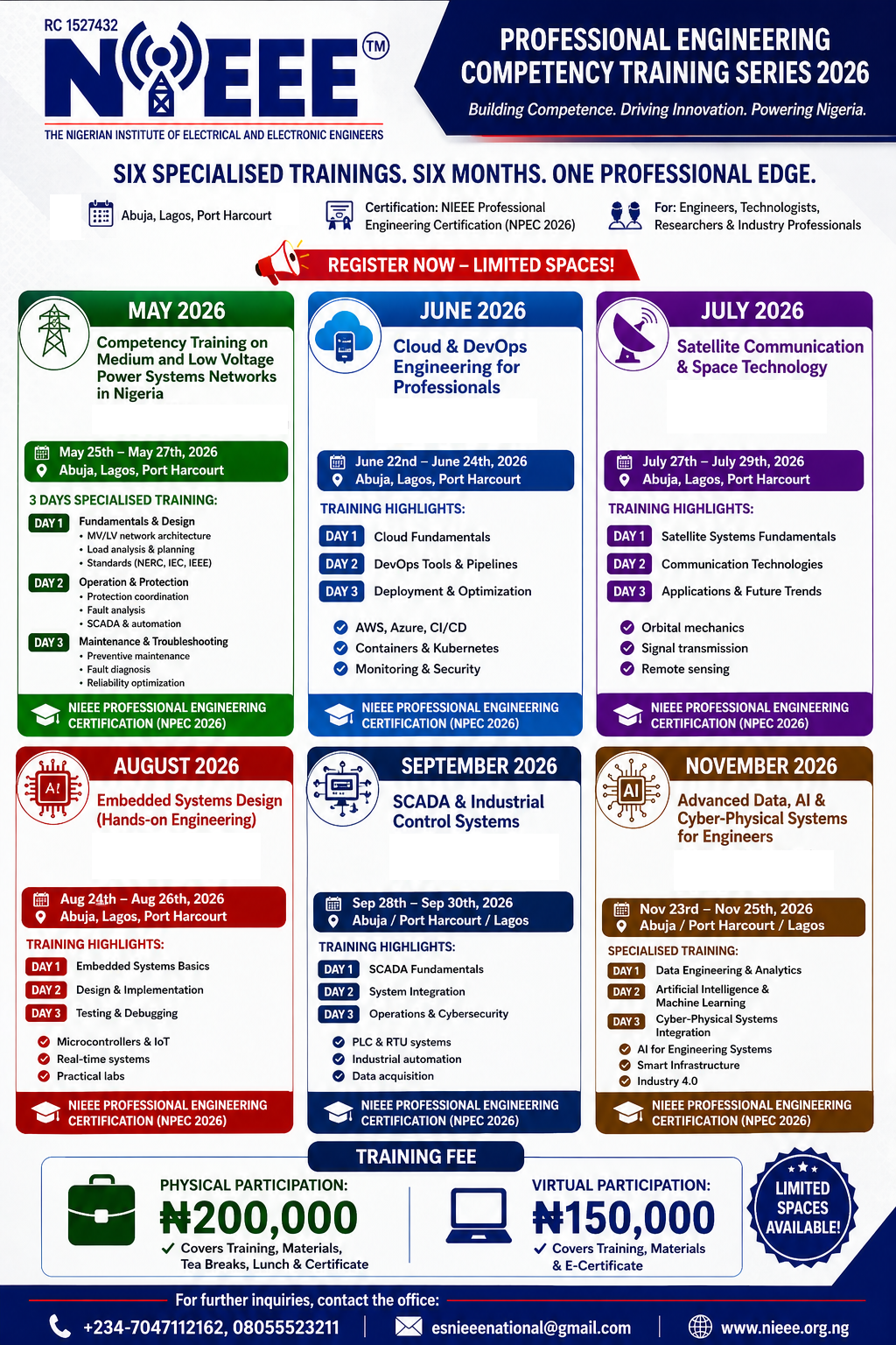 NIEEE PROFESSIONAL ENGINEERING COMPETENCY TRAINING SERIES 2026